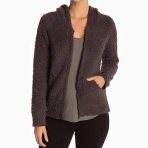 Barefoot Dreams Charcoal Women's Hooded Cardigan